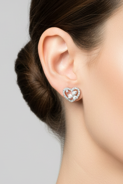 Floral Heart Earrings