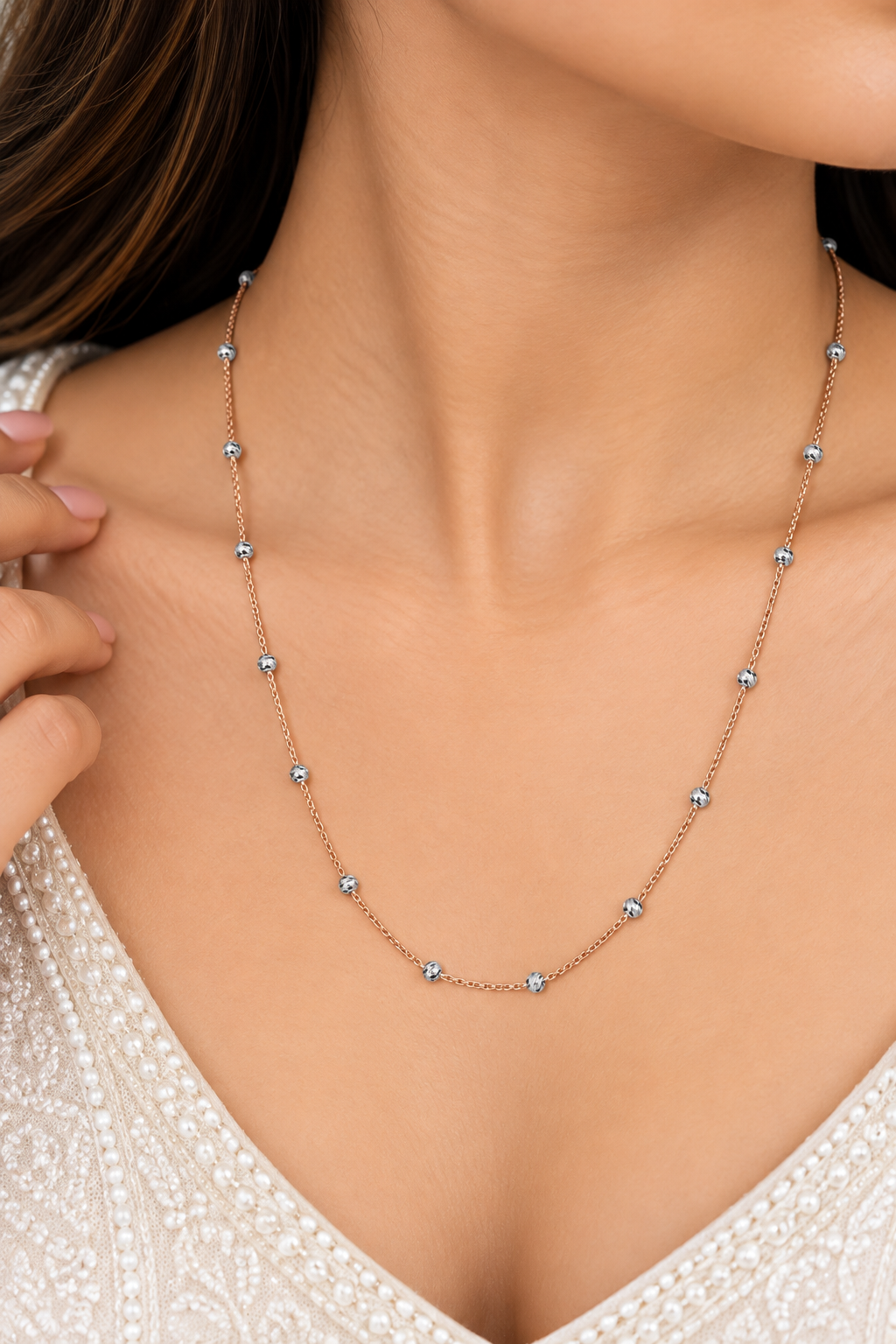 Rose Gold Ball Chain
