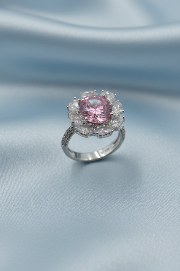 Pink Flower Ring