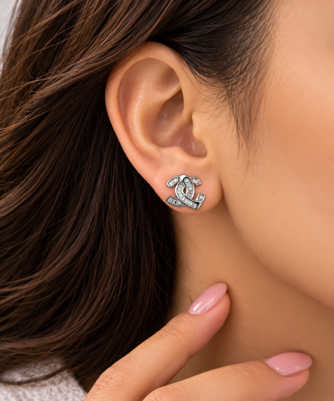 Channel Set Baguette Earrings