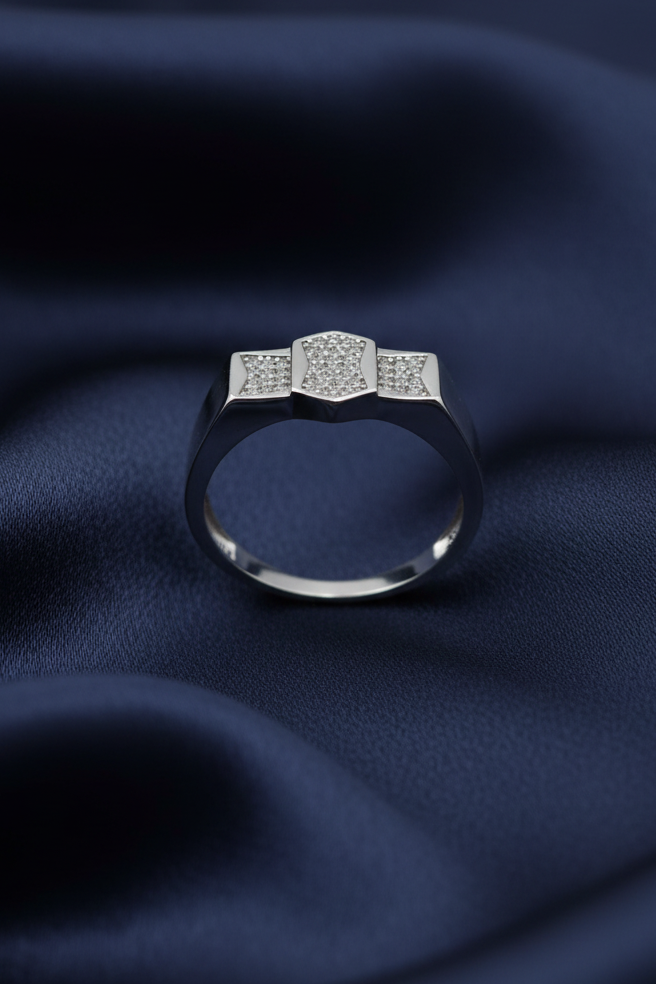 Three-Panel Geome Men’s Ring