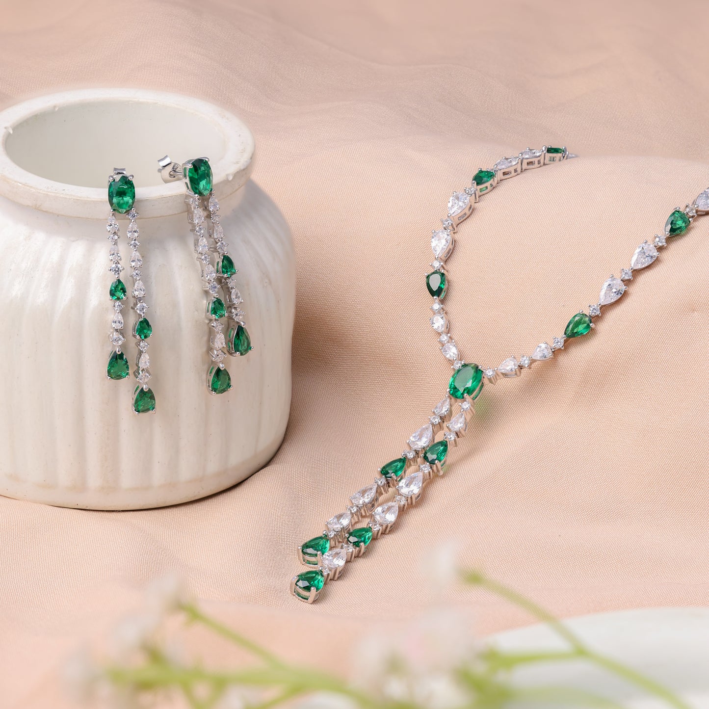 Ivy Falls Statement Drop Necklace Set