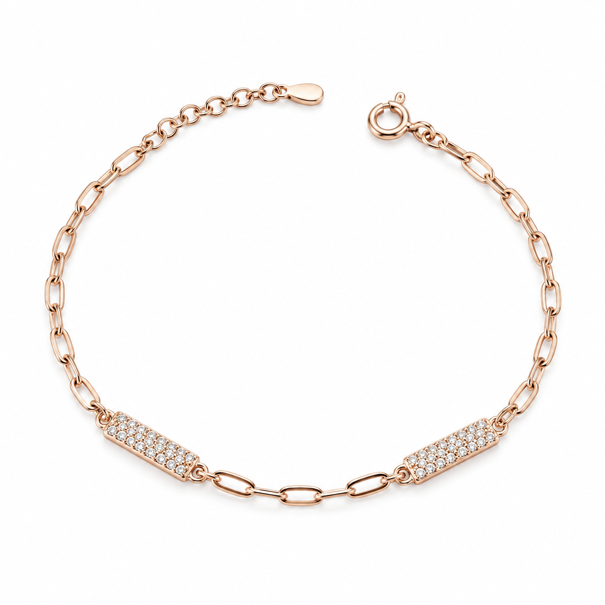 Rose Gold Paperclip Chain Bracelet