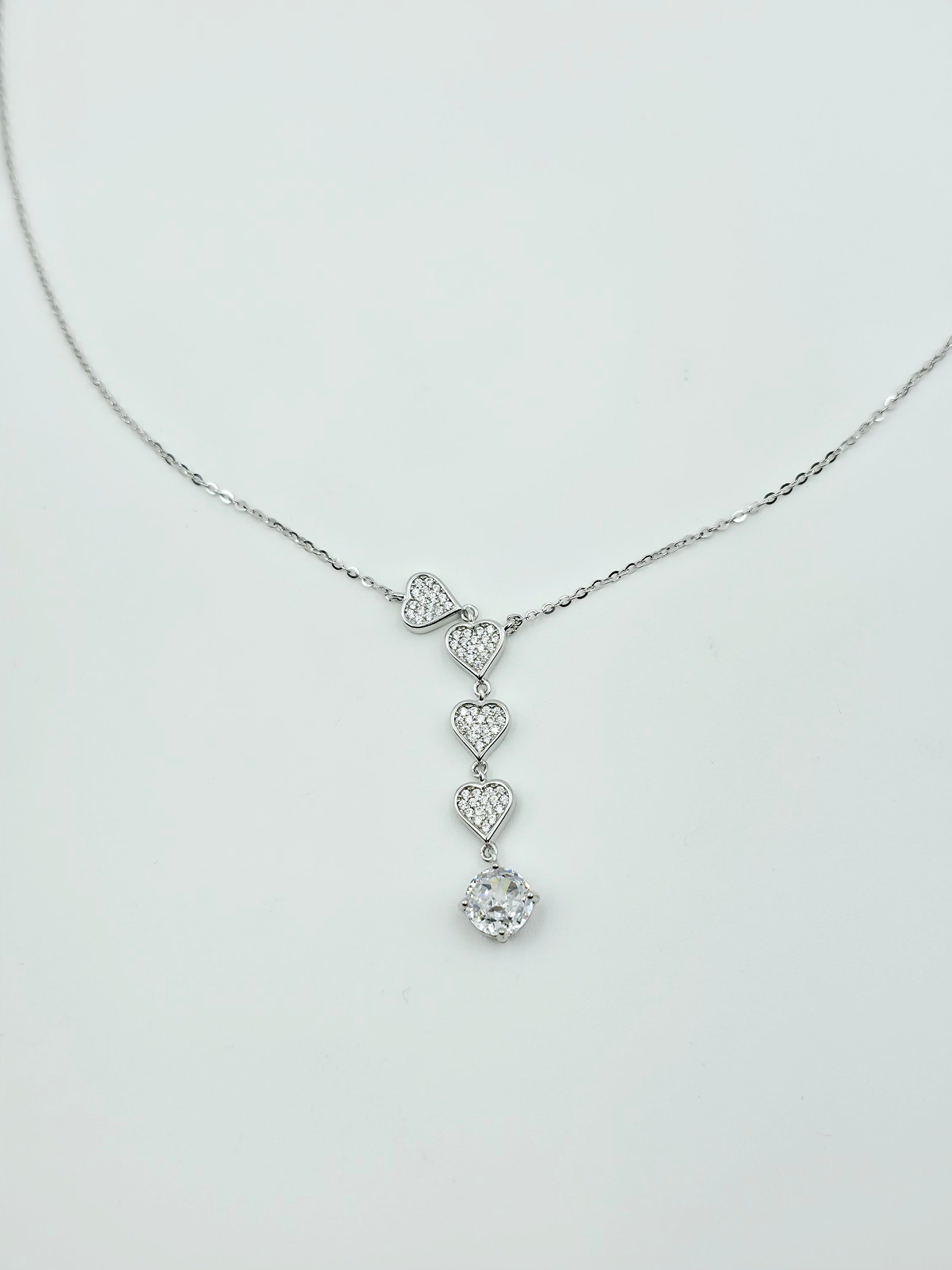 Heart Drop Pendant Set