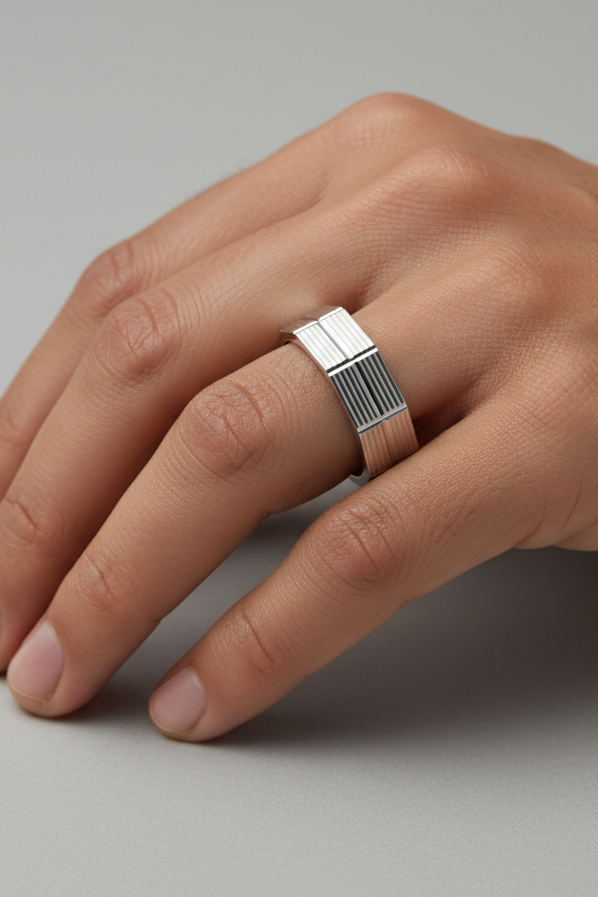 Matte Silver Band Ring