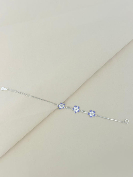Purple Flower Baby Bracelet ( BB470 )