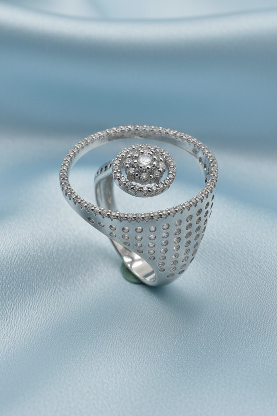 Concentric Circle Statement Ring