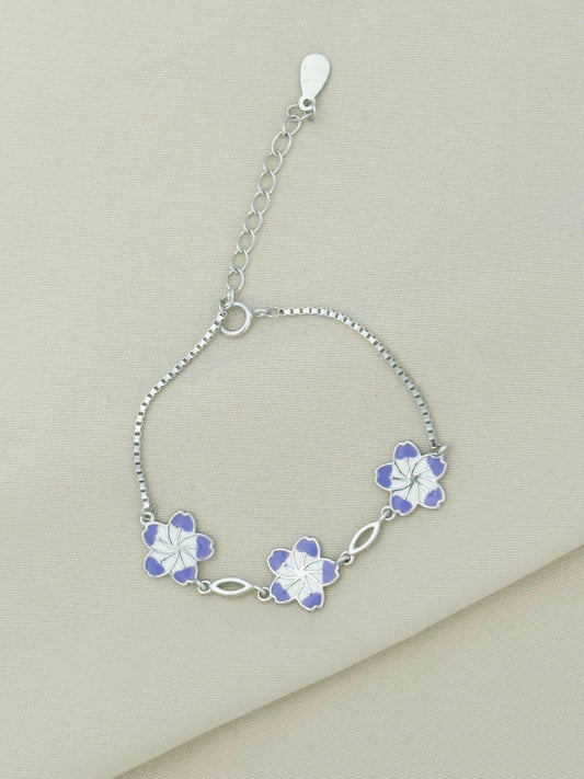 Purple Flower Baby Bracelet ( BB470 )
