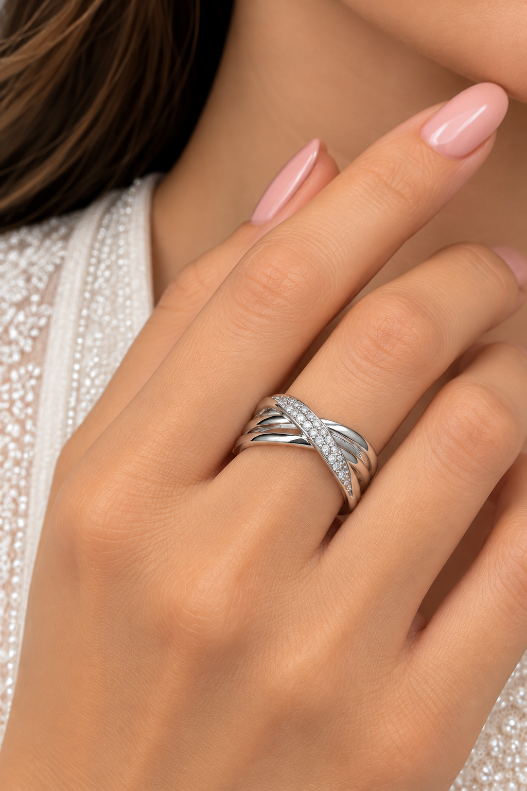Crossover Band Ring