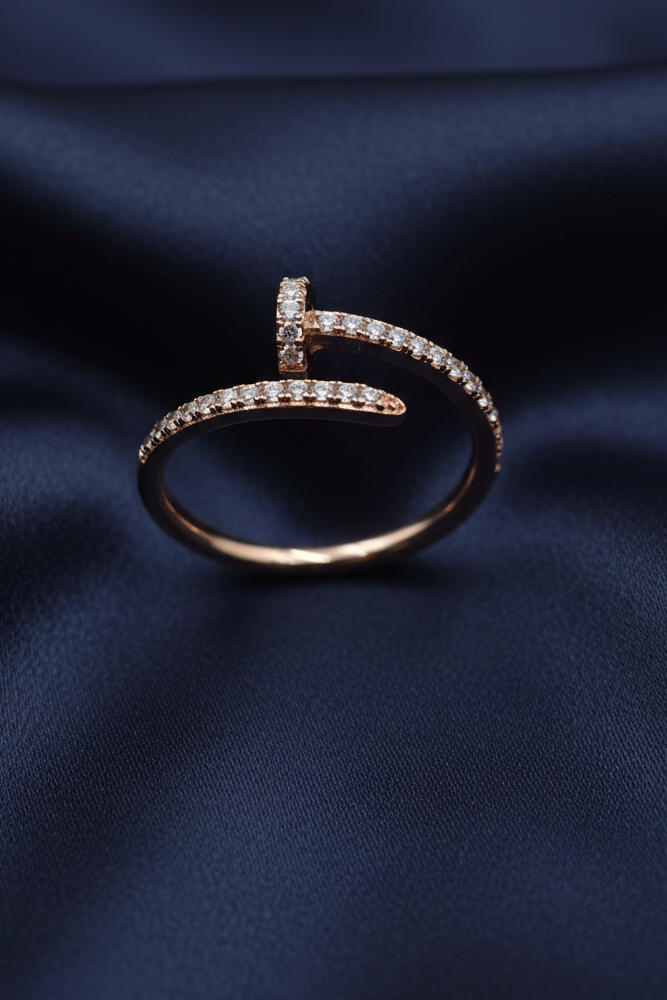 Rose Gold Cartier Nail Ring