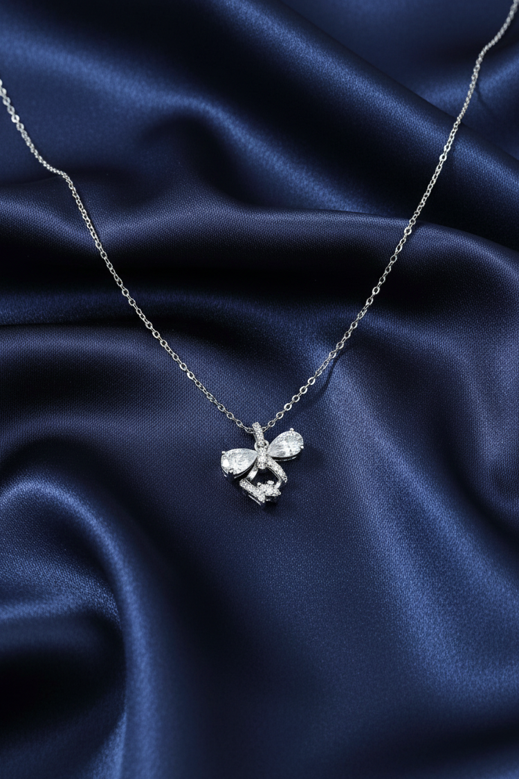 Ribbon Bow Pendant Set