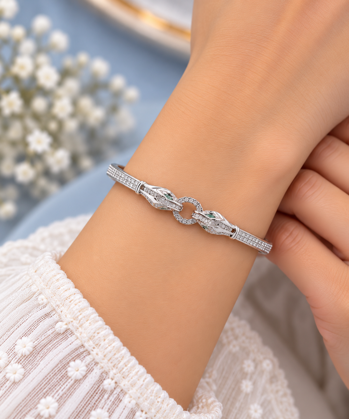 The Serpentine Halo Bracelet