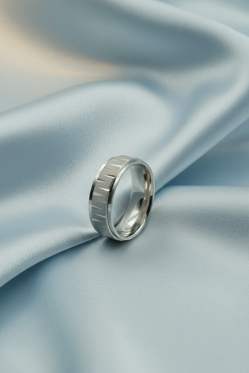 Textured Segmented Band Ring