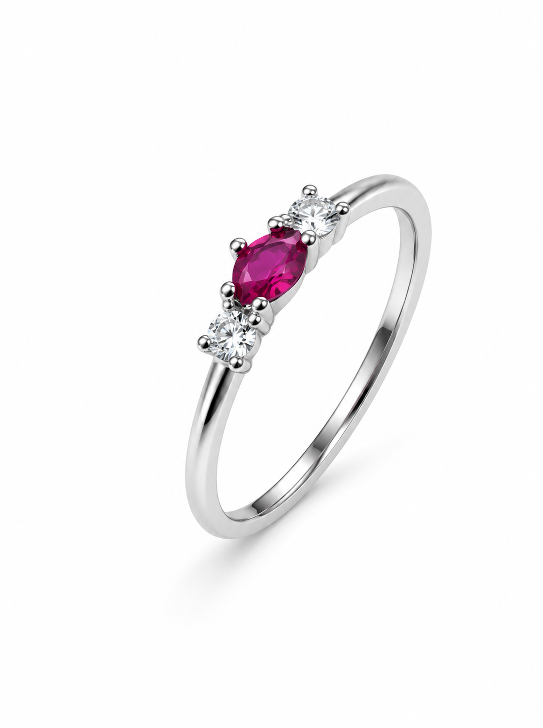 Ruby Solitaire Ring